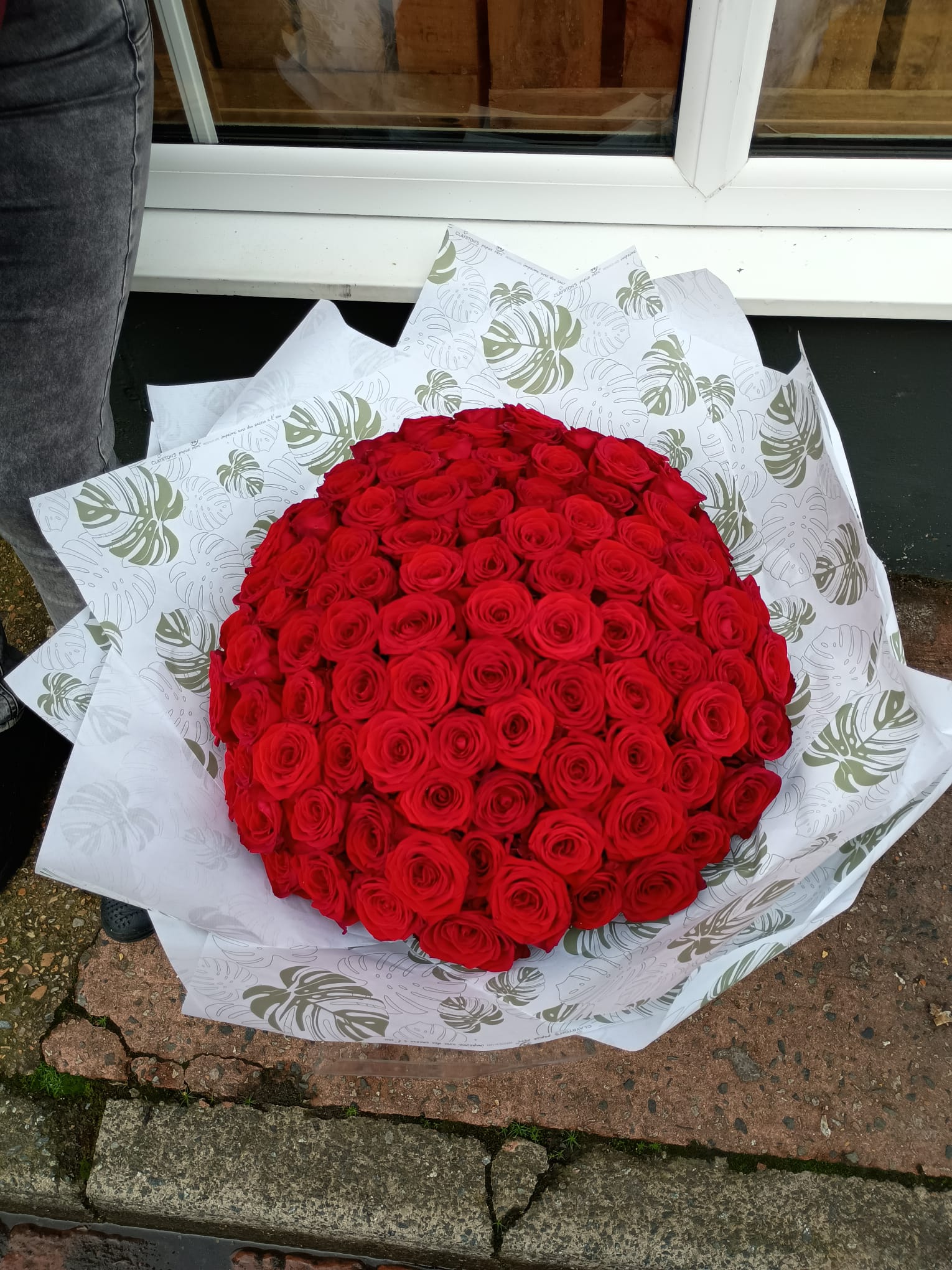 Valentines Day 100 Rose Bouquet